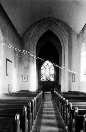 CHURCH OF S.MARY INTERIOR SHOWING SUPPORTING ARCH OF TOWER